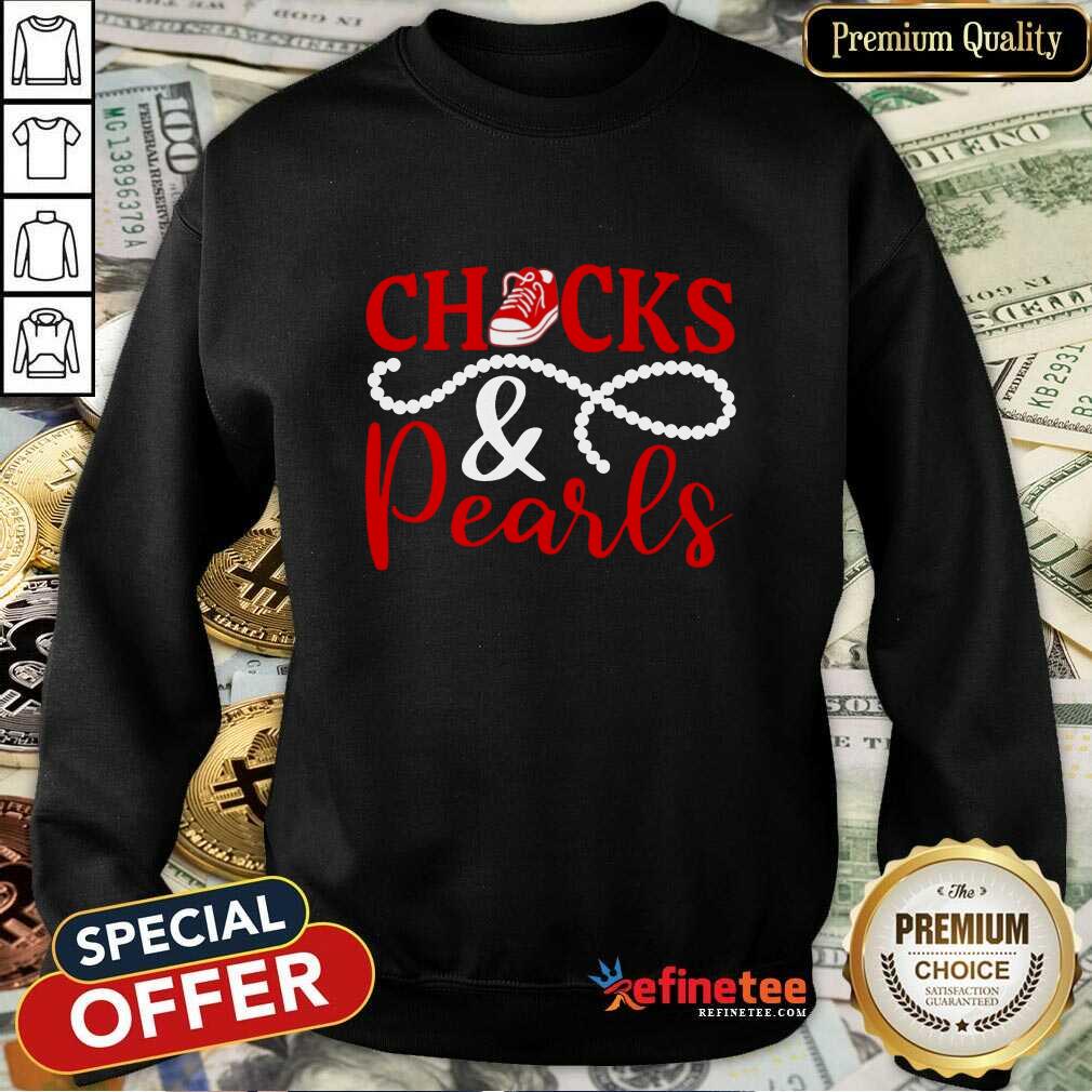 Original Red Chucks And Pearls 2021 Shirt
