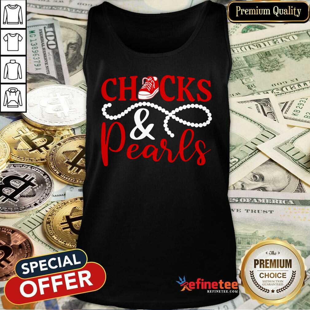 Original Red Chucks And Pearls 2021 Shirt