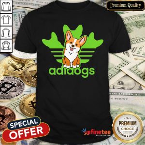 Pretty Corgi Adidas Logo Adidogs Shirt