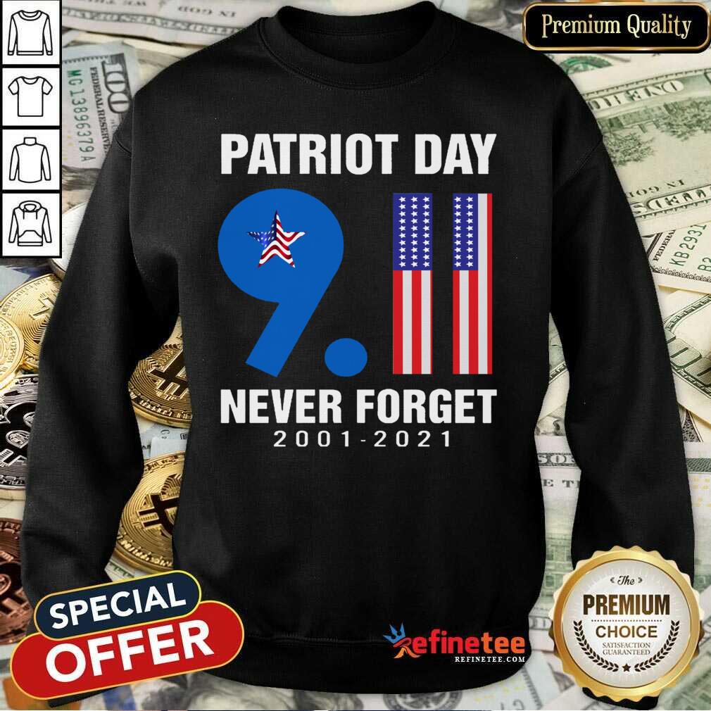 Patriot Day 9.11 Never Forget 2001-2021 American Flag Shirt