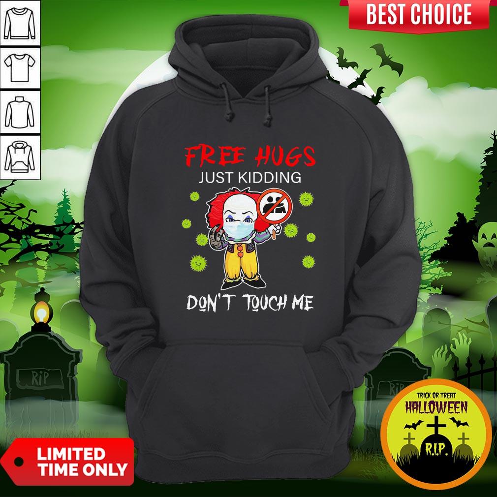 Pennywise Face Mask Free Hugs Just Kidding Don’t Touch Me Shirt