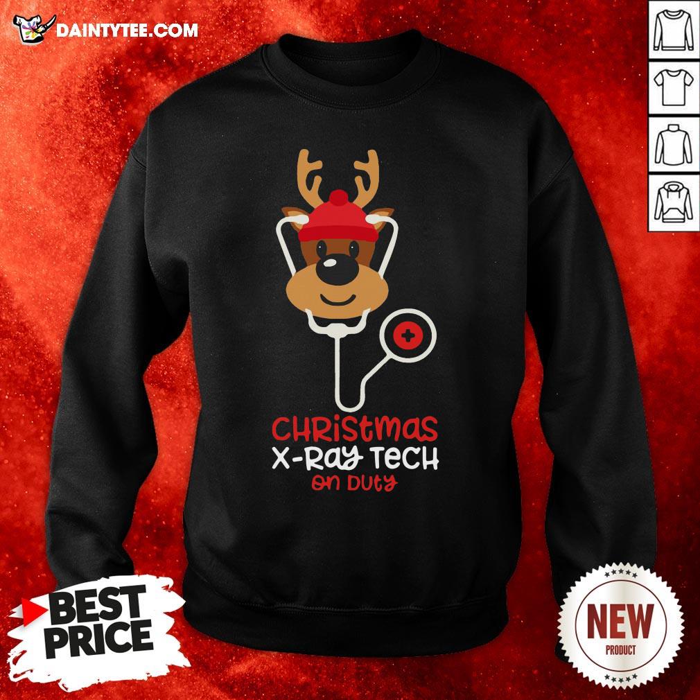 Perfect Christmas X ray Tech Reindeer Nurse On Duty Shirt