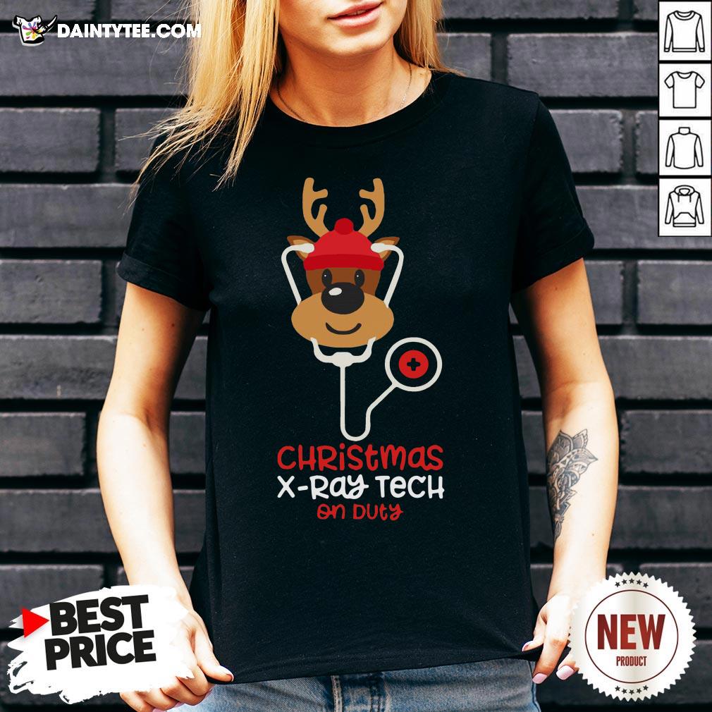 Perfect Christmas X ray Tech Reindeer Nurse On Duty Shirt