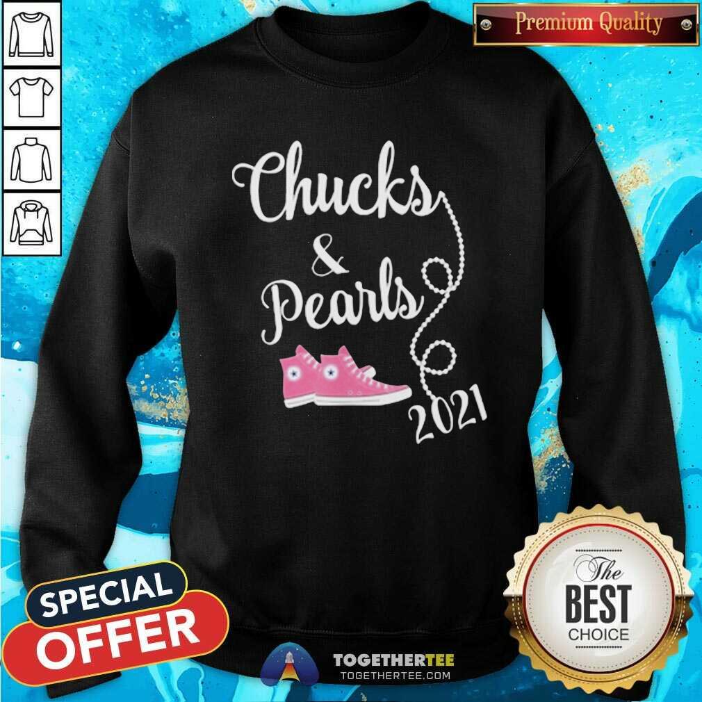 Perfect Converse Sneakers Chucks And Pearls 2021 Kamala Harris Shirt