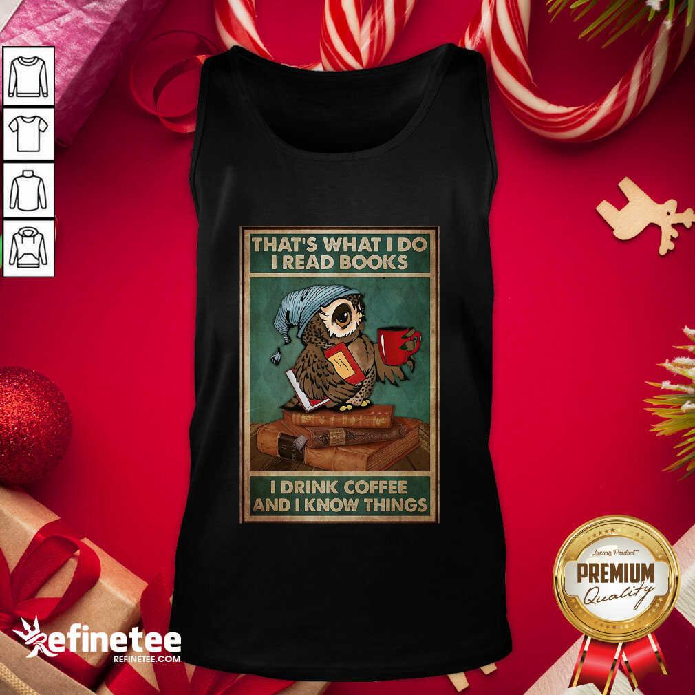 Perfect Owl Read Books Drink Coffee Shirt