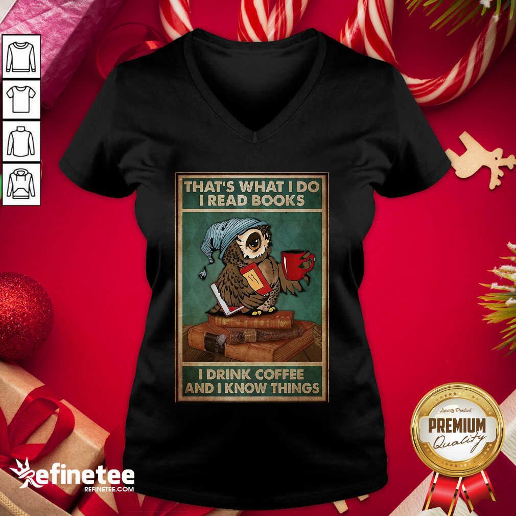 Perfect Owl Read Books Drink Coffee Shirt