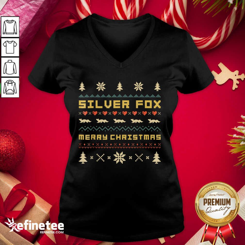 Perfect SILVER FOX Merry Christmas Ugly Christmas Shirt