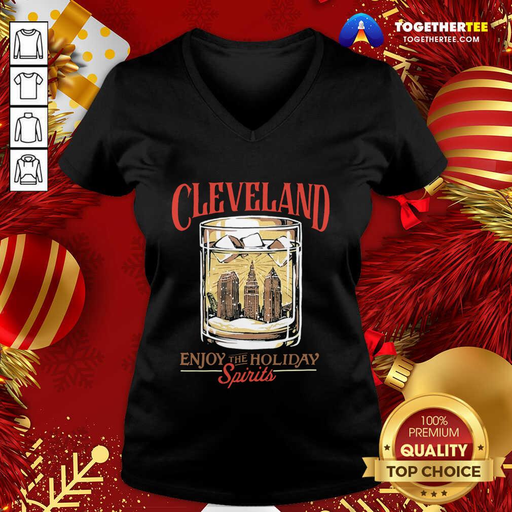 Premium Cleveland Whiskey Enjoy The Holiday Spirits Shirt