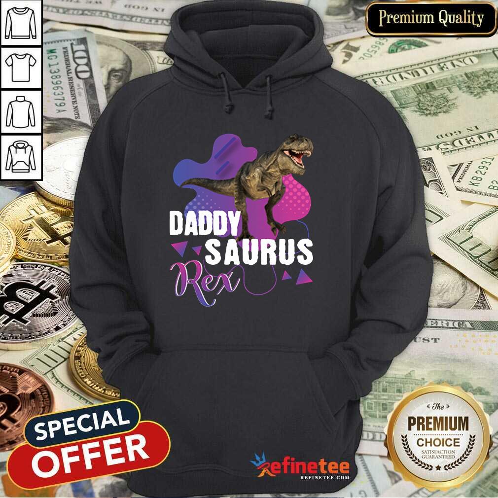 Premium Daddysaurus Rex Cool Dinosaur Dad T Rex Shirt