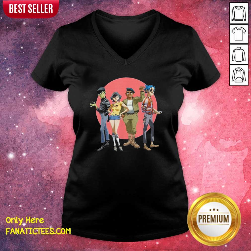 Premium Gorillaz Group Circle Rise Shirt