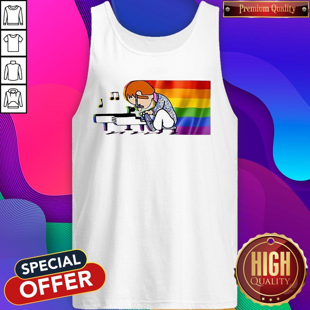 Premium LGBT Elton John And Piano Rocketman Shirt