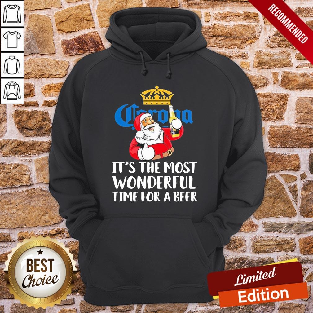 Premium Santa Drink Corona Beer It’s The Most Wonderful Time For A Beer Shirt