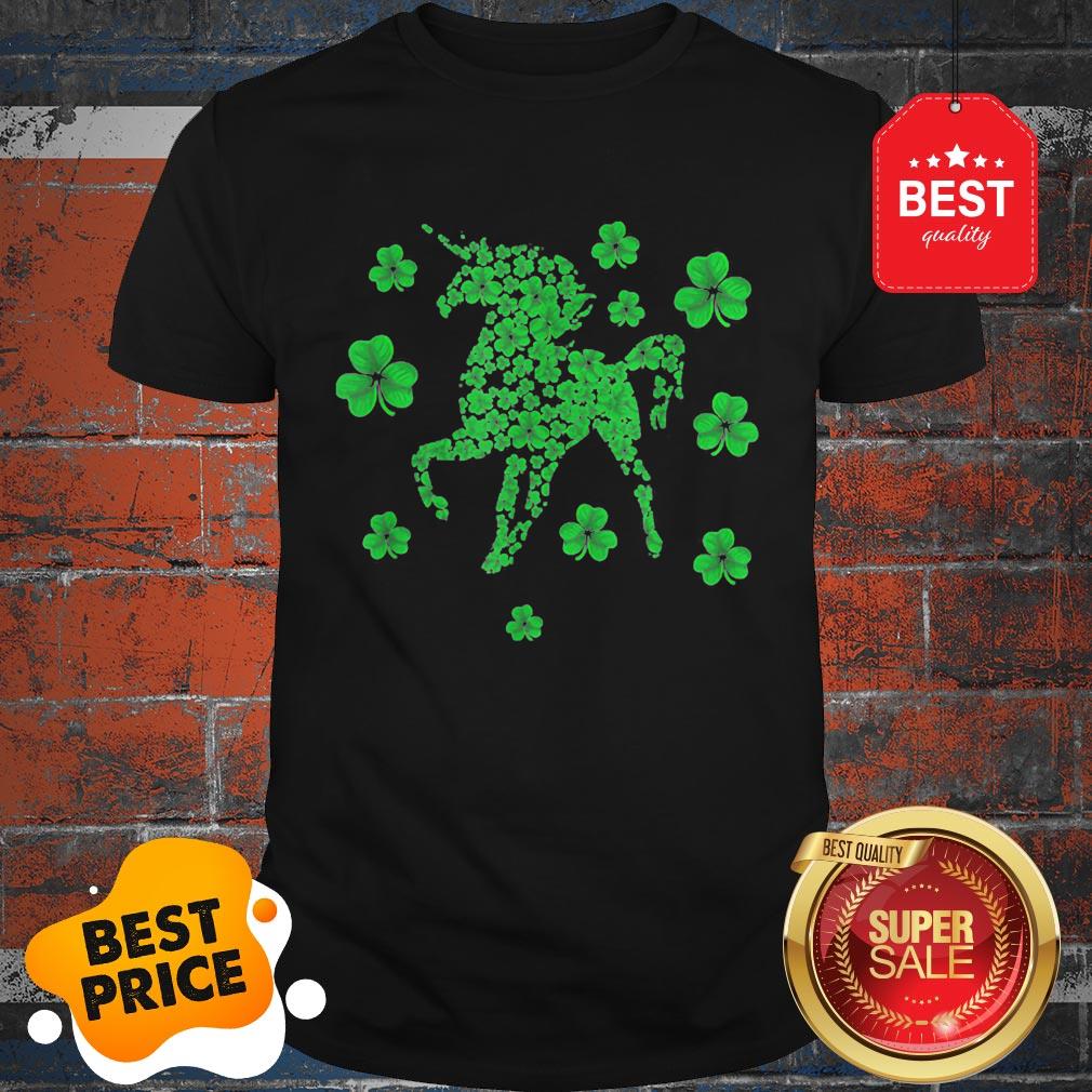 Premium Unicorn Irish Shamrock Clovers St Patrick’s Day Fairy Tale Shirt