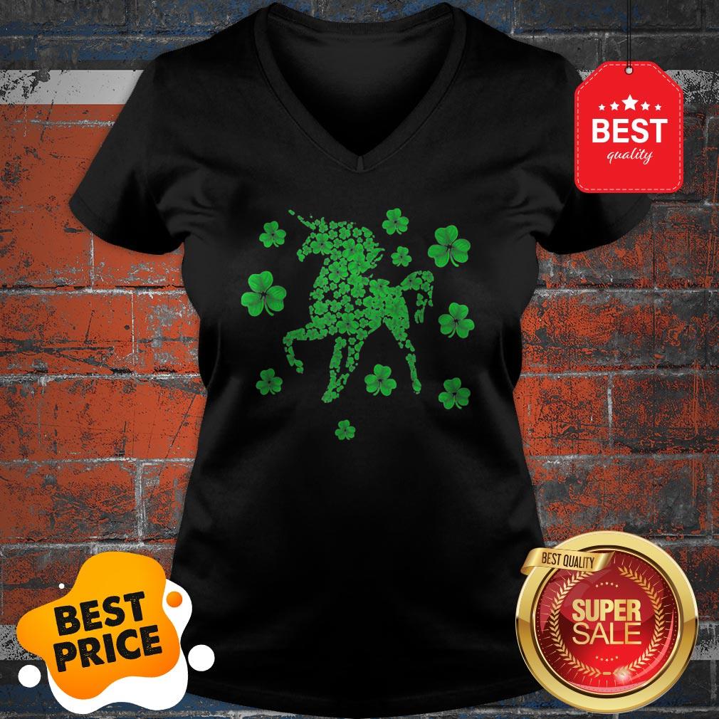 Premium Unicorn Irish Shamrock Clovers St Patrick’s Day Fairy Tale Shirt