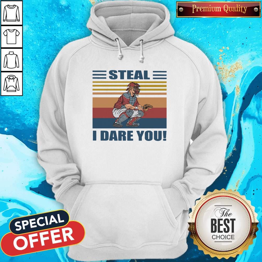 Pretty Baseball Steal I Dare You Vintage Retro Shirt