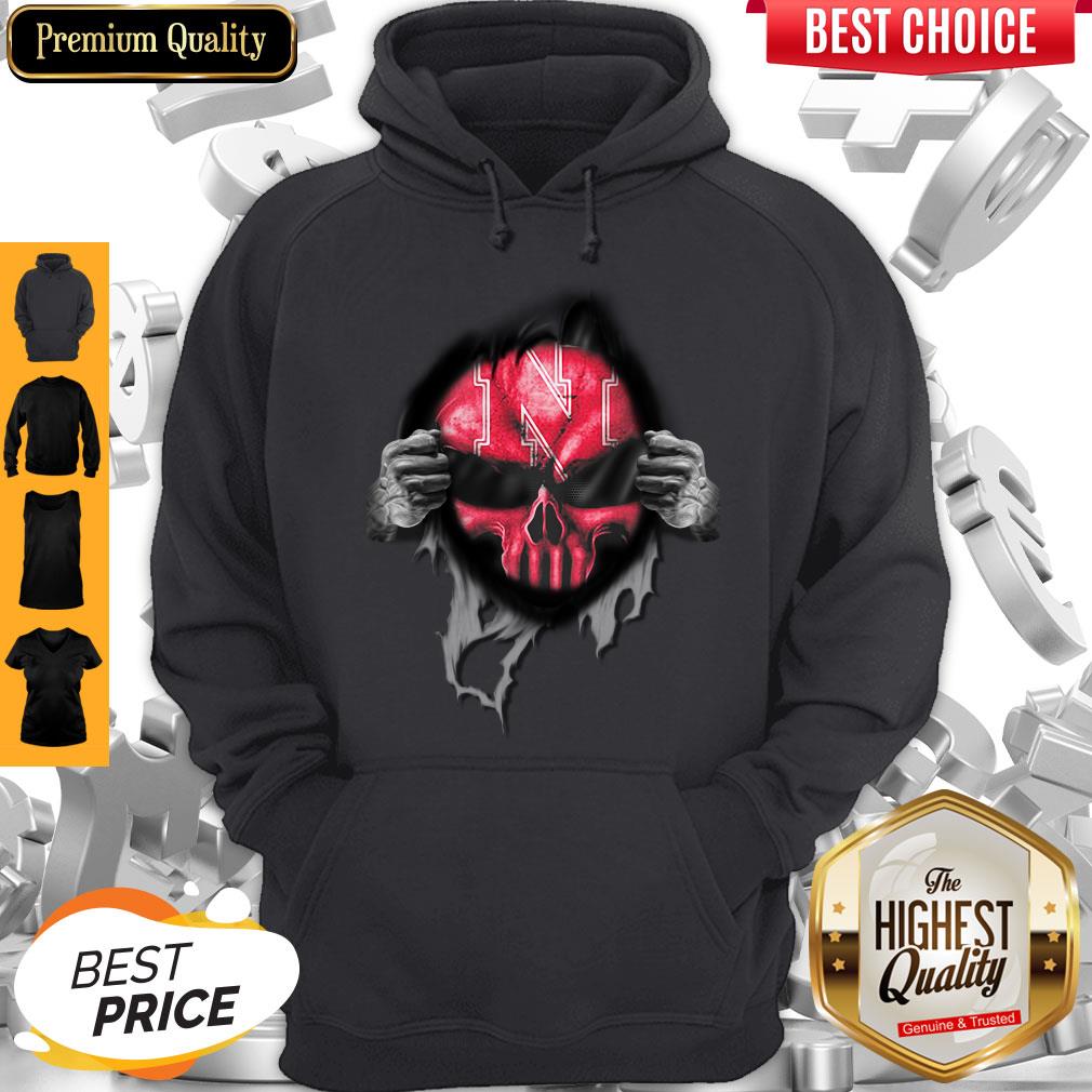 Pretty Blood Insides Skull Nebraska Cornhuskers Shirt
