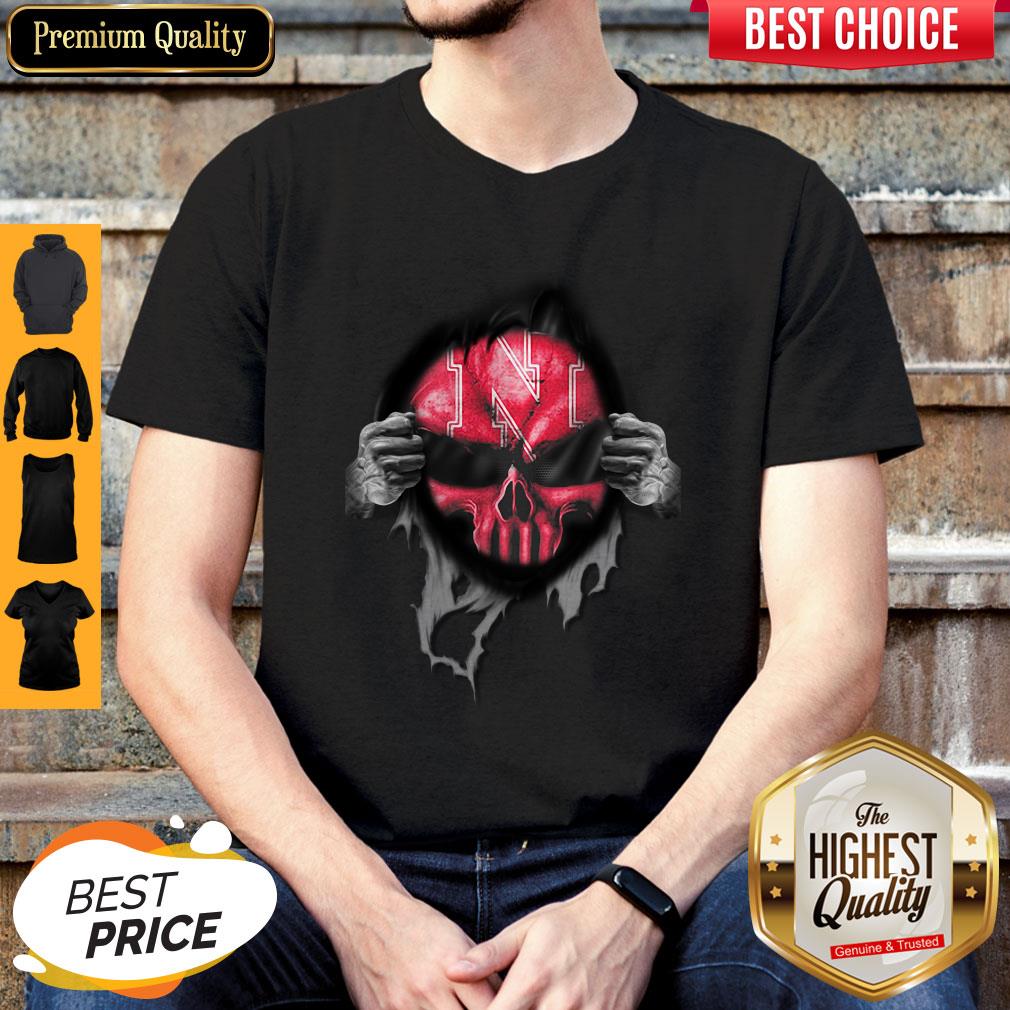 Pretty Blood Insides Skull Nebraska Cornhuskers Shirt