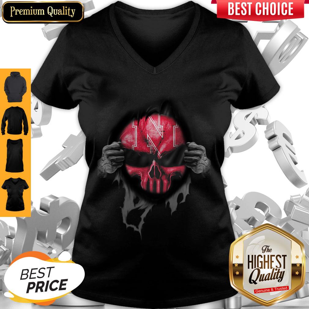 Pretty Blood Insides Skull Nebraska Cornhuskers Shirt