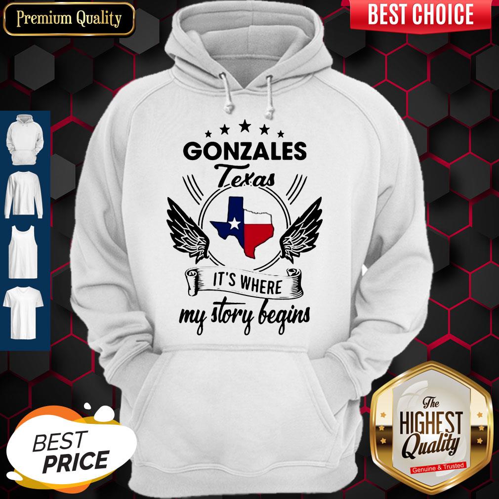 Pretty Gonzales Texas It's Where My Story Begins Map Shirt