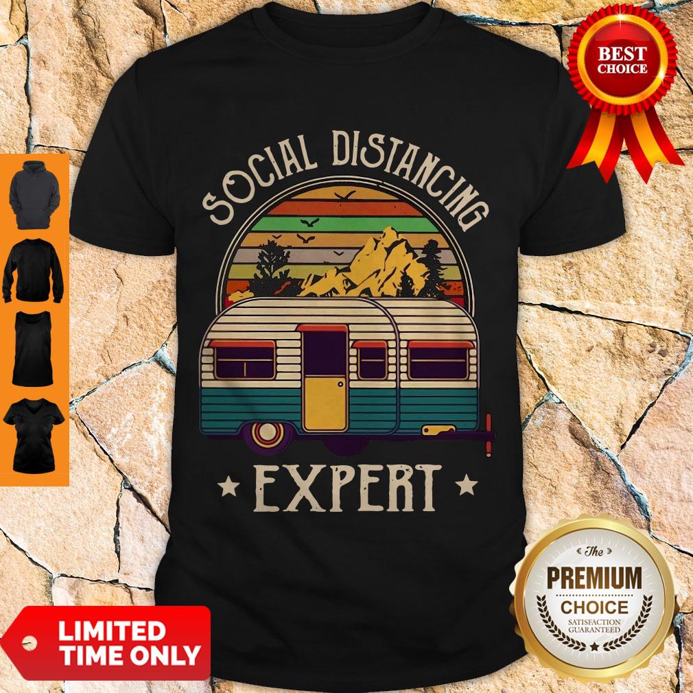 Pretty Nice Camping Social Distancing Expert Vintage Shirt