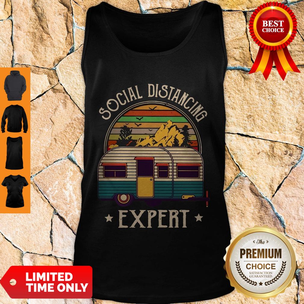 Pretty Nice Camping Social Distancing Expert Vintage Shirt