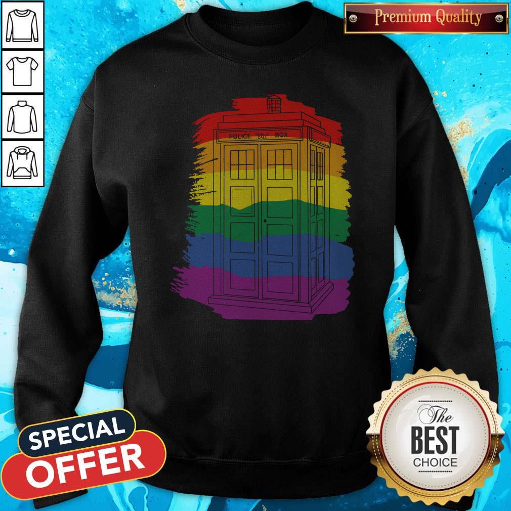 Pretty Police Public Call Box Doctor Who LGBT Shirt