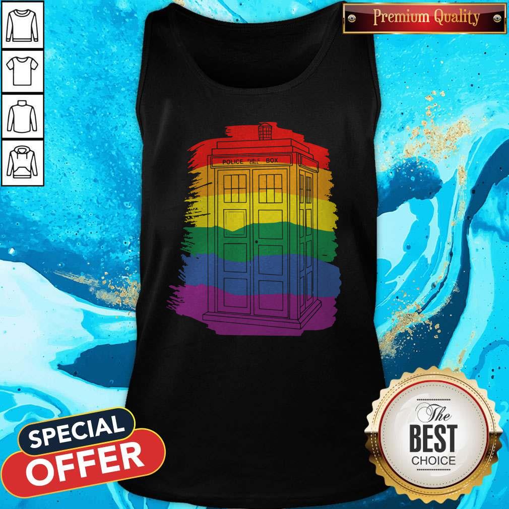Pretty Police Public Call Box Doctor Who LGBT Shirt