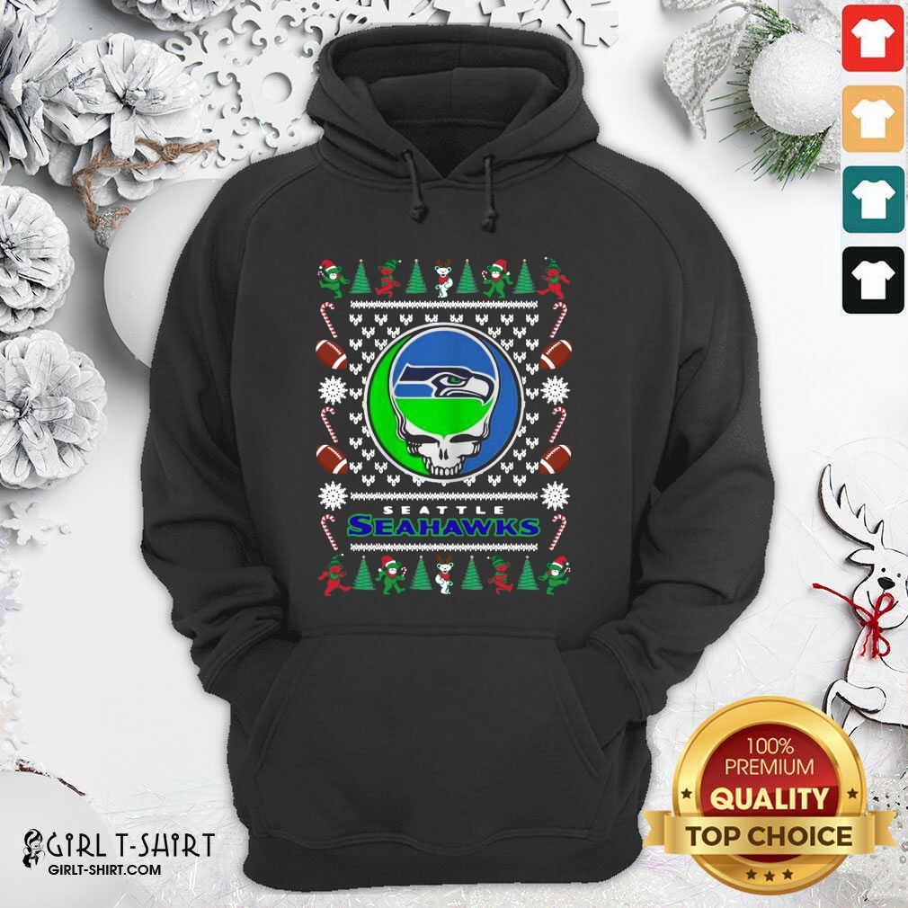 Pretty Seattle Seahawks Grateful Dead Ugly Christmas Shirt