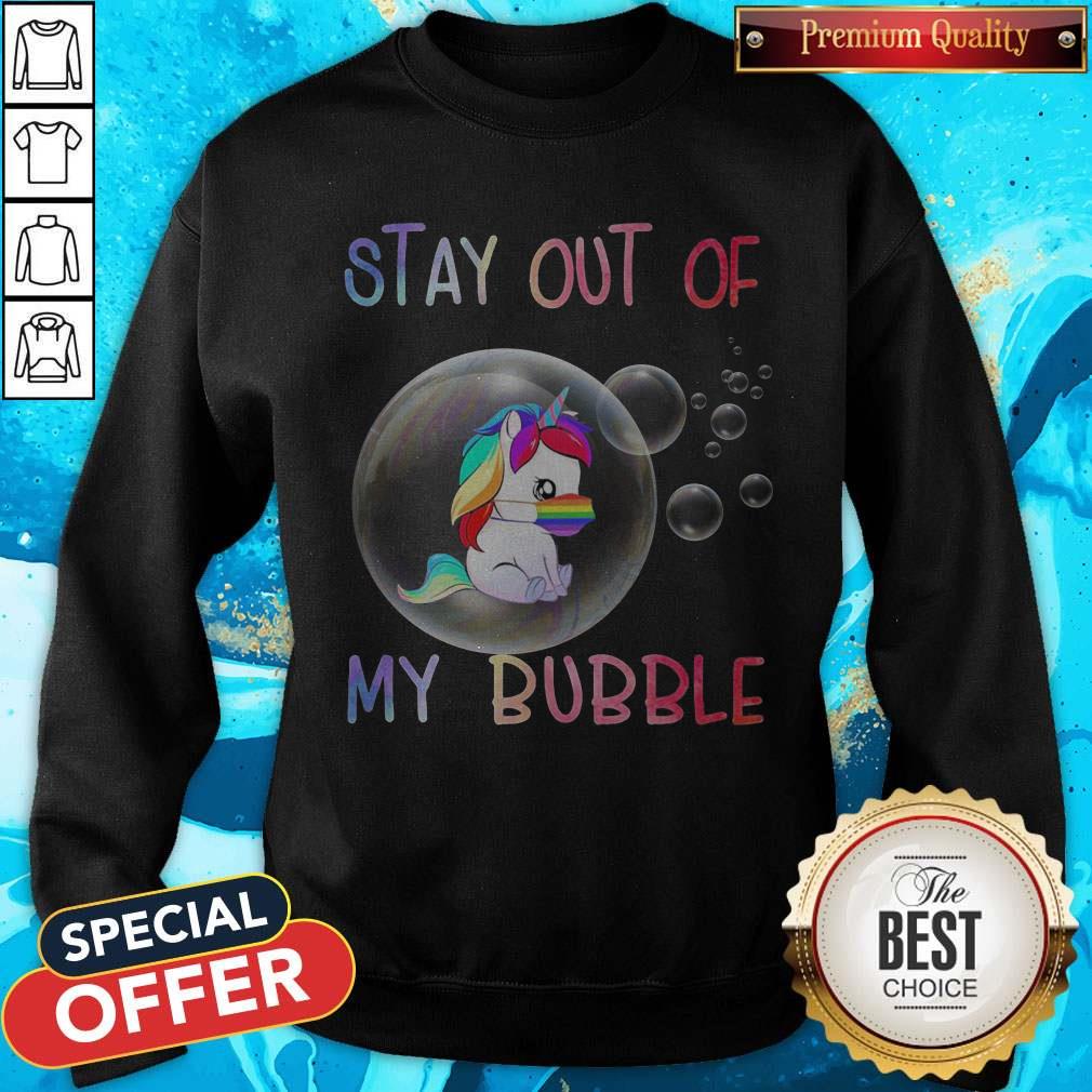 Pretty Stay Out Of My Bubble Horse LGBT Covid Shirt