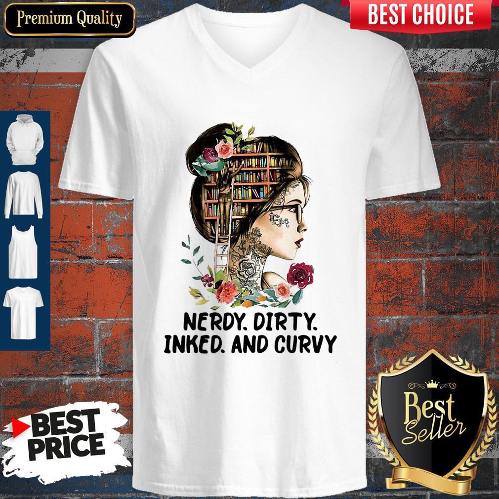 Pro Girl Library Nerdy Dirty Inked And Curvy Shirt