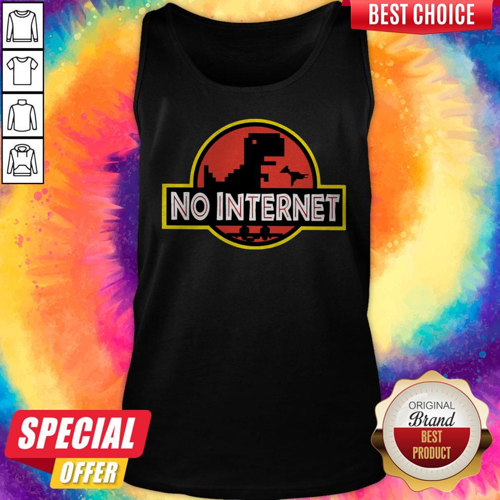 Pro Jurassic Park Saurus No Internet Shirt