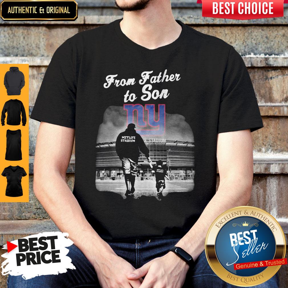 Pro New York Giants From Father To Son Metlife Stadium Happy Fathers Day Shirt