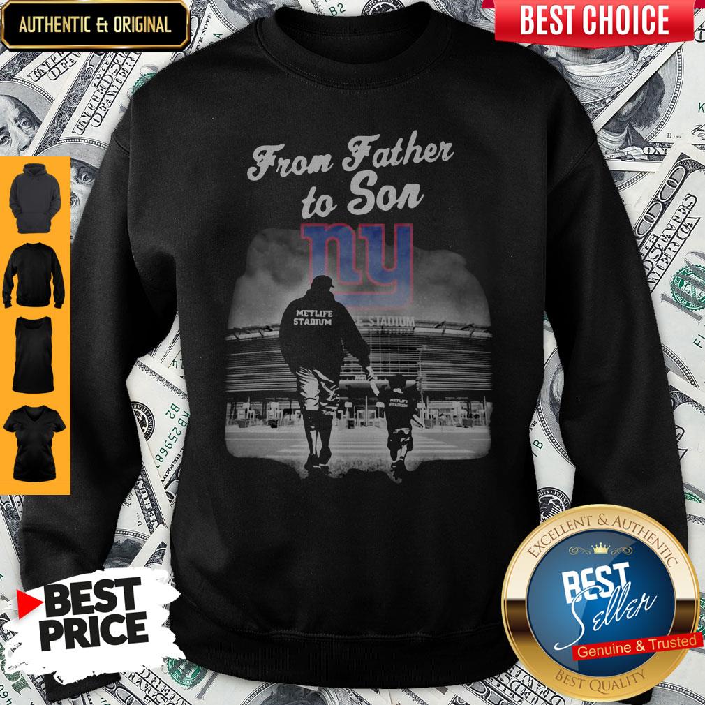 Pro New York Giants From Father To Son Metlife Stadium Happy Fathers Day Shirt