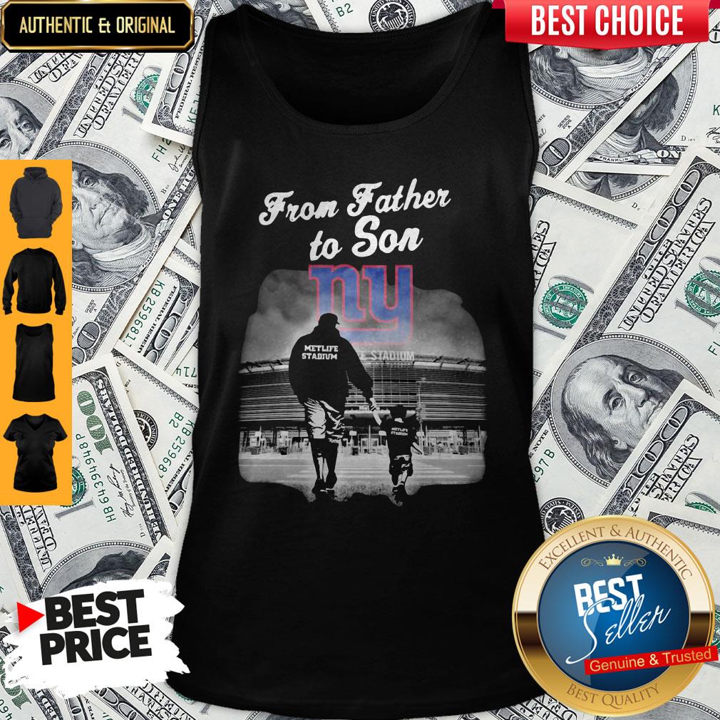 Pro New York Giants From Father To Son Metlife Stadium Happy Fathers Day Shirt