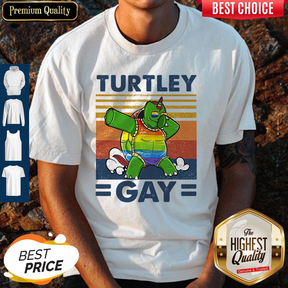 Pro Turtley Gay Turtle Dabbing LGBT Vintage Shirt