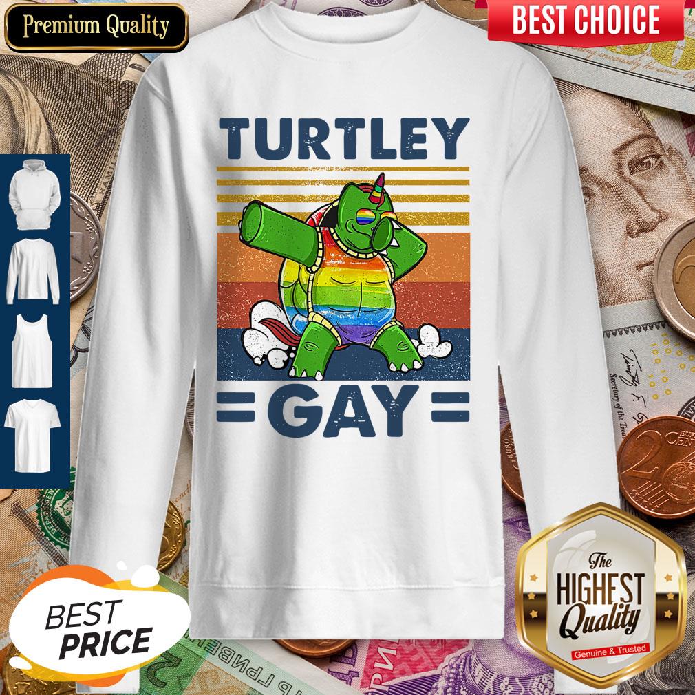 Pro Turtley Gay Turtle Dabbing LGBT Vintage Shirt