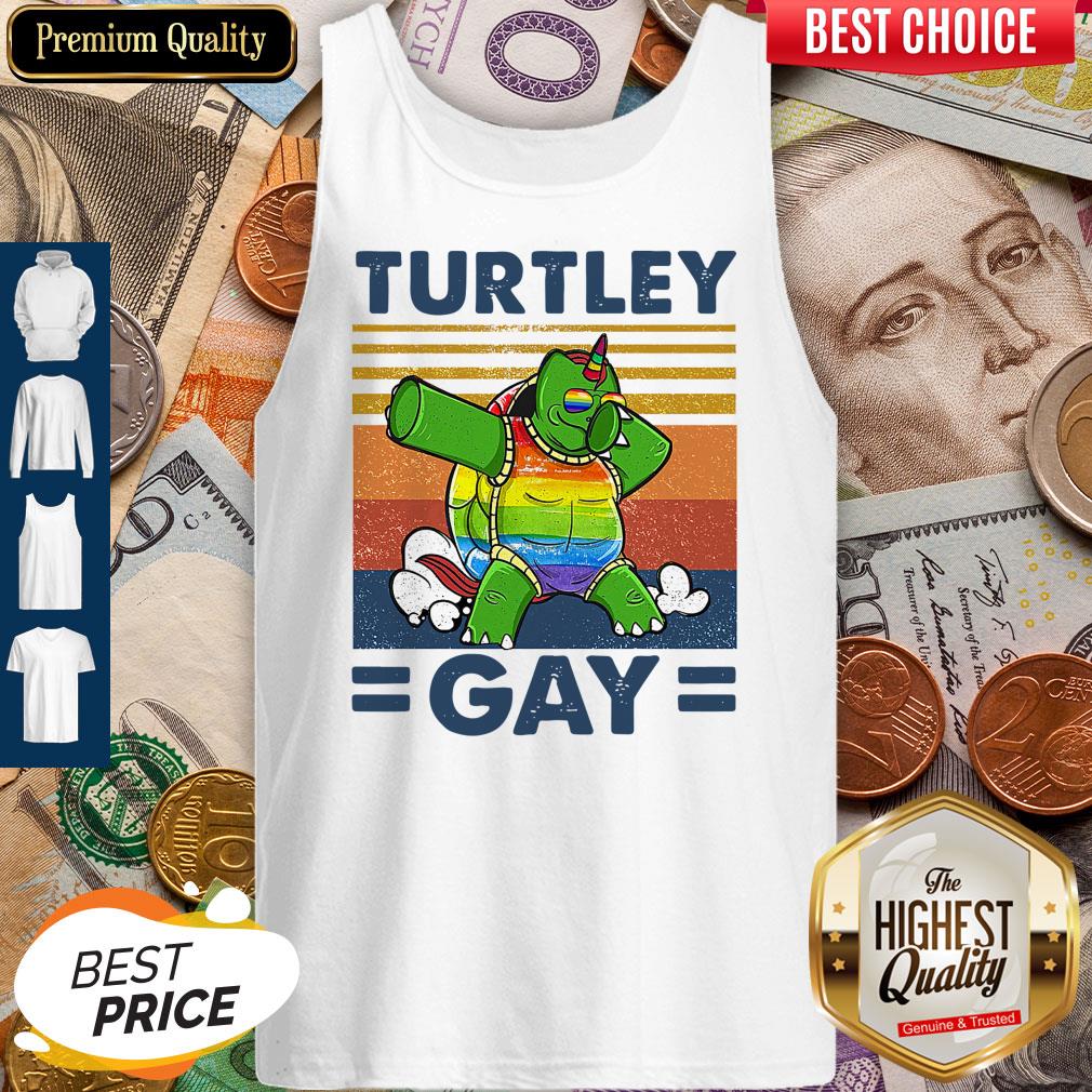 Pro Turtley Gay Turtle Dabbing LGBT Vintage Shirt