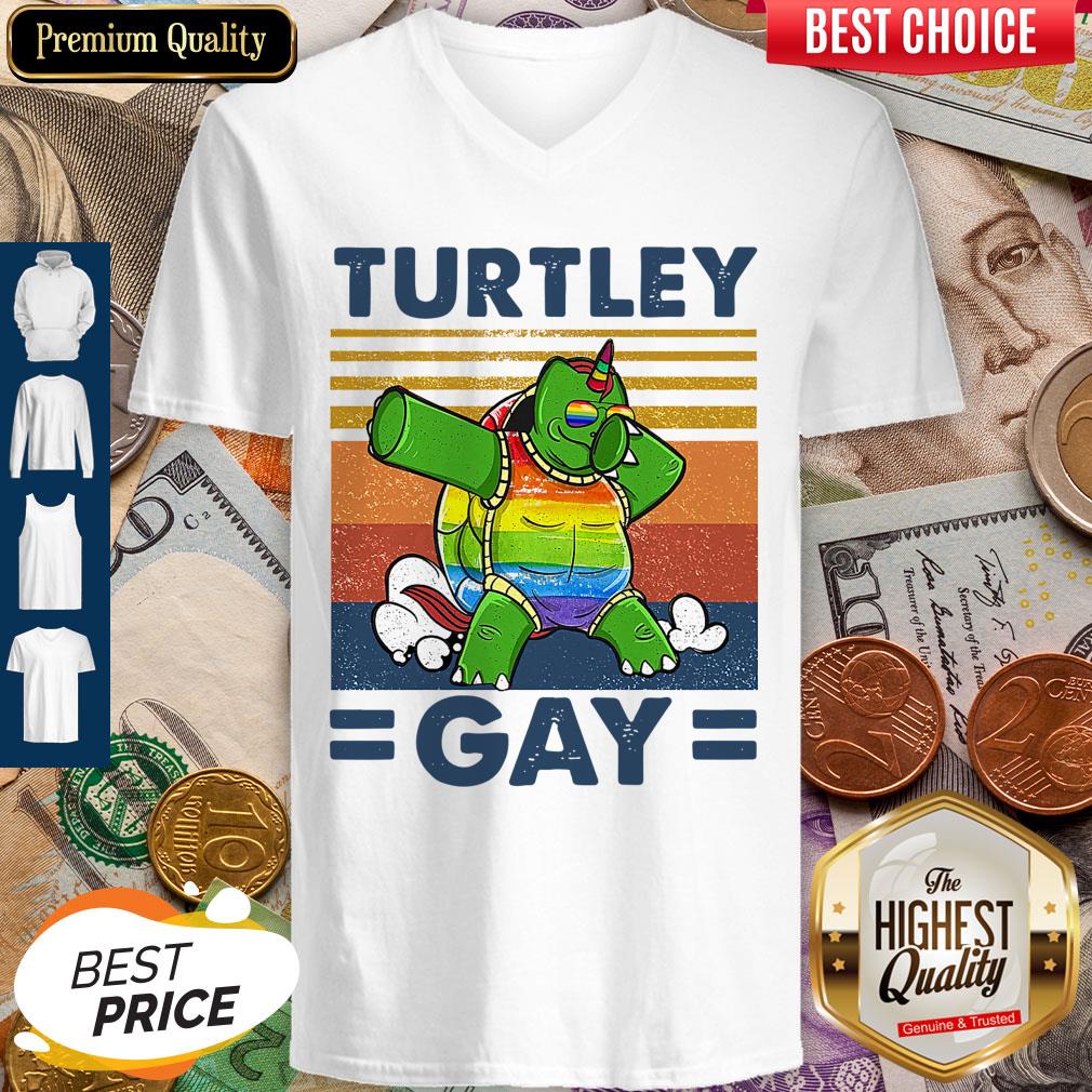 Pro Turtley Gay Turtle Dabbing LGBT Vintage Shirt