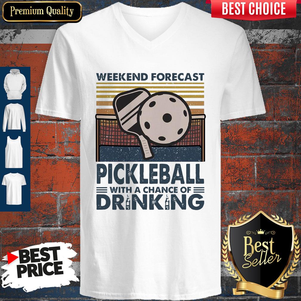 Pro Weekend Forecast Pickleball With A Chance Of Drinking Vintage Shirt
