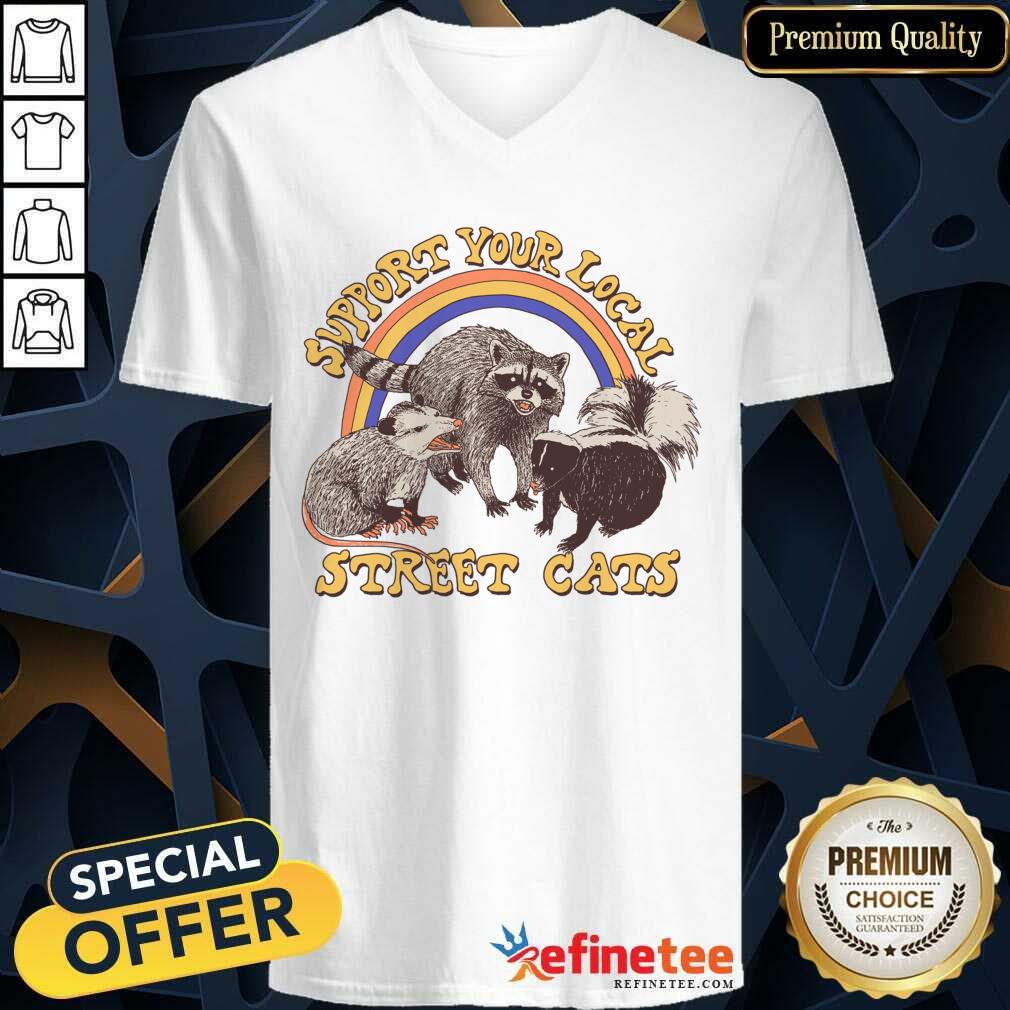 Raccoon Support Your Local Street Cats Shirt