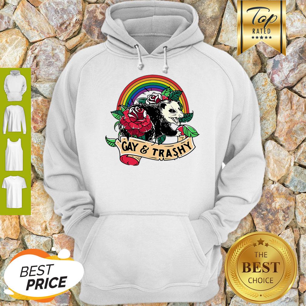 Rainbow Opossum LGBT Gay And Trashy Shirt
