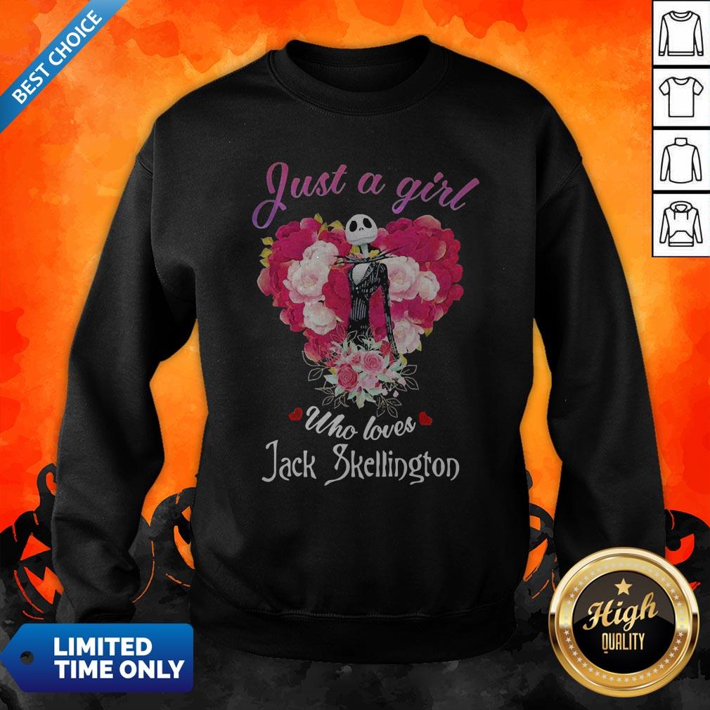 Roses Just A Girl Who Loves Jack Skellington Shirt