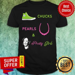 Funny Pretty Girls Chucks Sneaker Pearls Shirt