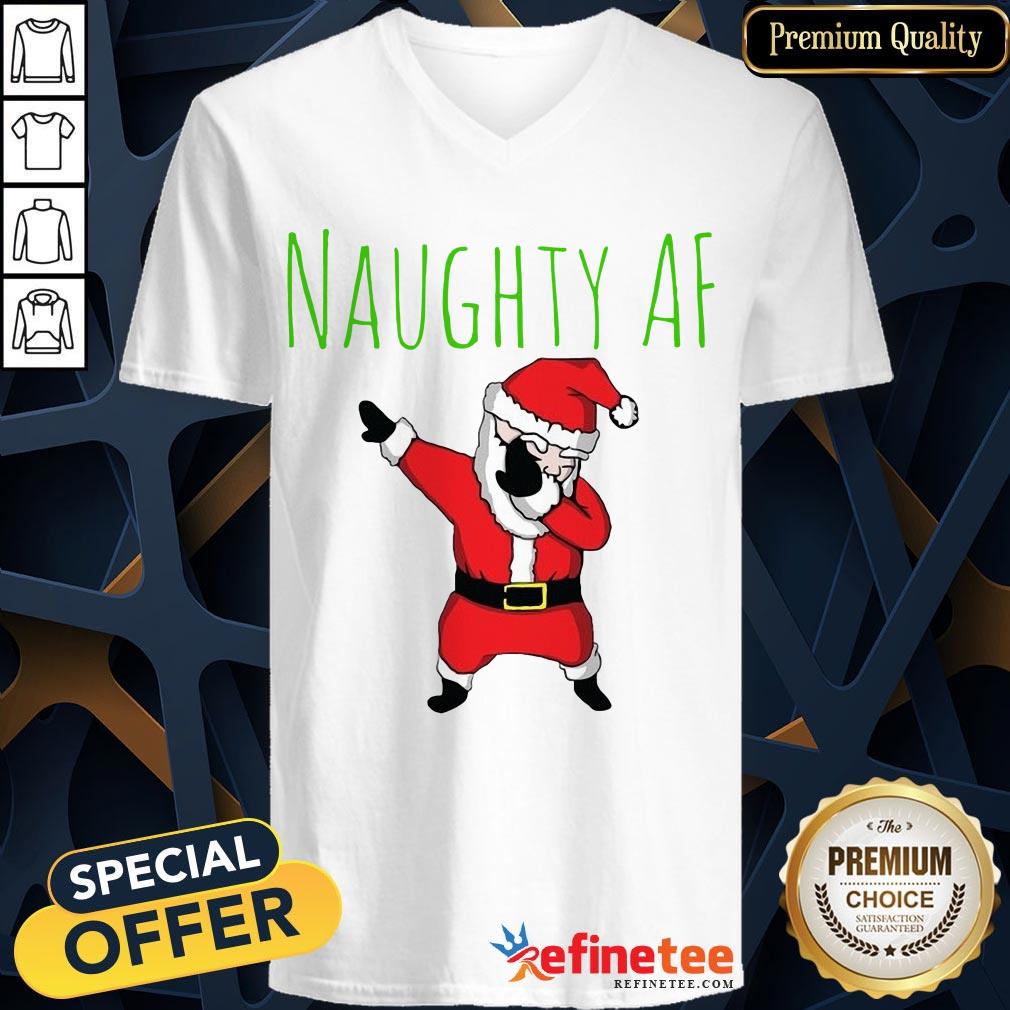 Santa Dabbing Naughty Af Merry Christmas Shirt