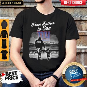 Pro New York Giants From Father To Son Metlife Stadium Happy Fathers Day Shirt