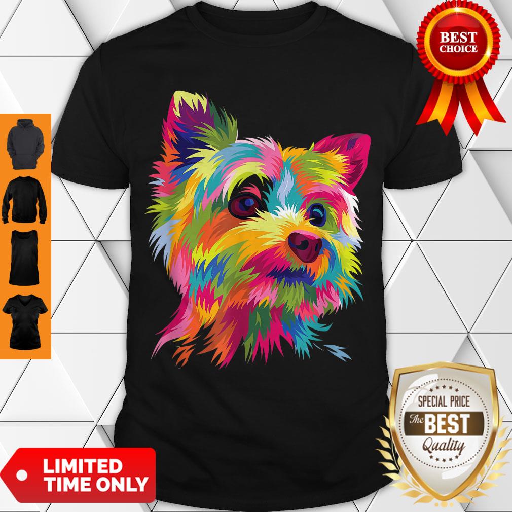 Top Yorkshire Terrier Funny Yorkie Pop Art Popart Dog Gift Shirt