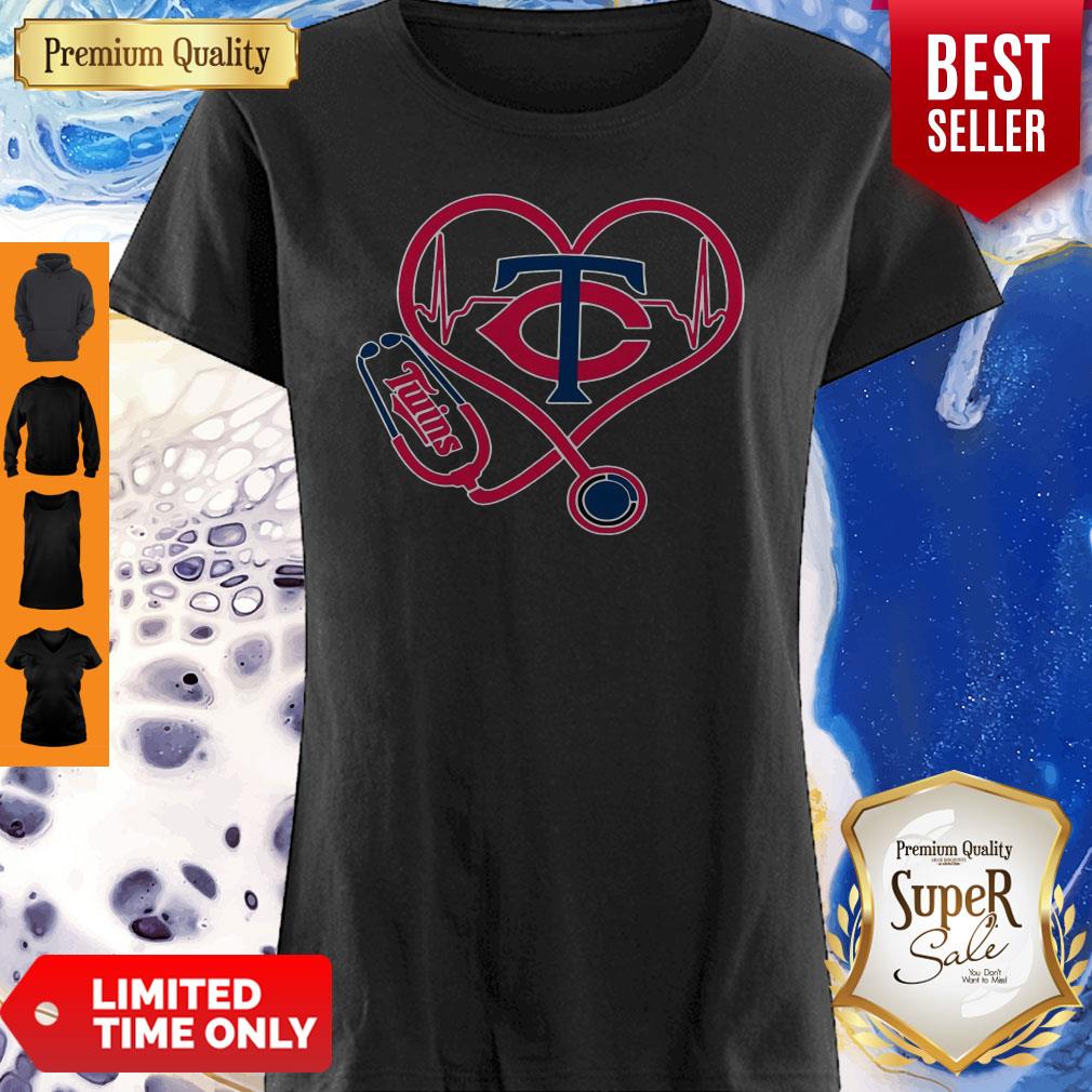 Perfect Minnesota Twins Baseball Stethoscope Heartbeat Shirt