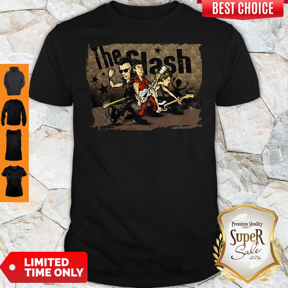 Official The Clash Band Cartoon Shirt