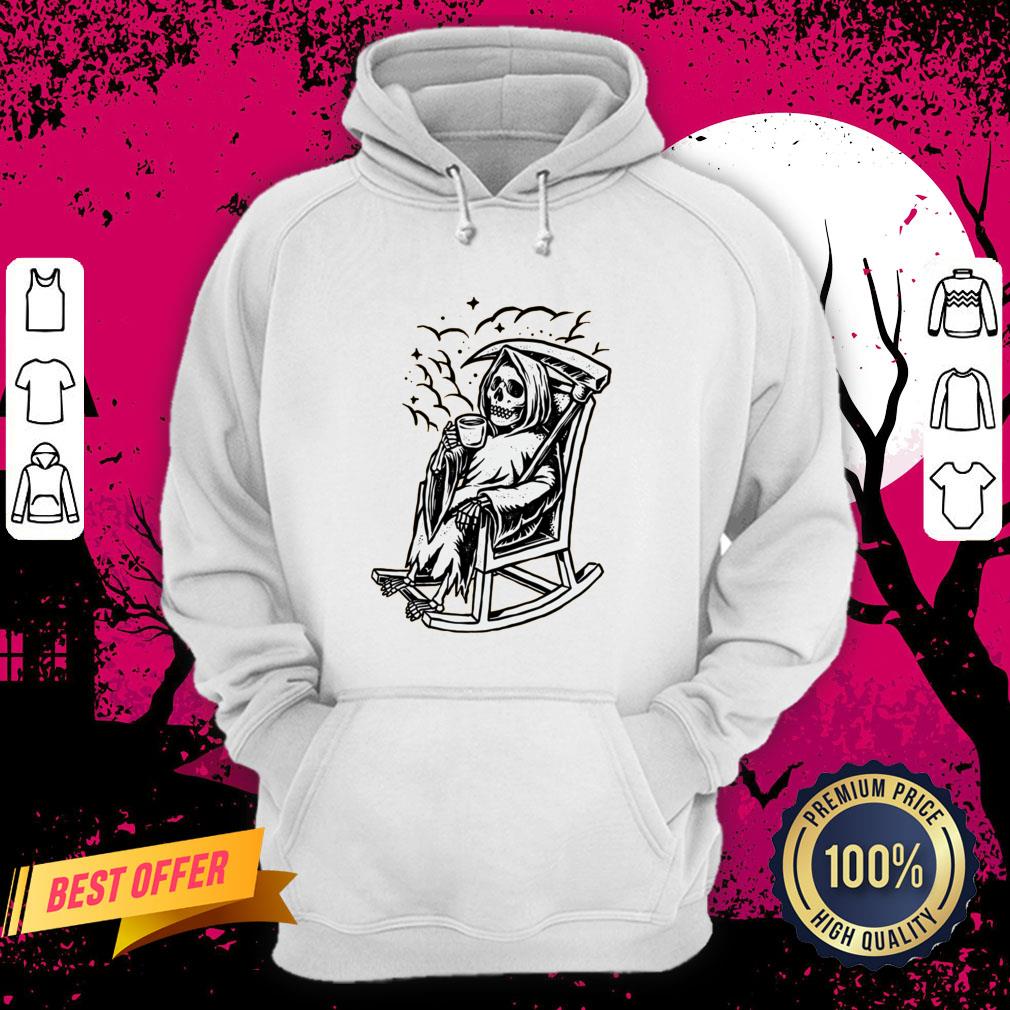 Skeleton Loves Drinking Coffee Halloween Day Shirt