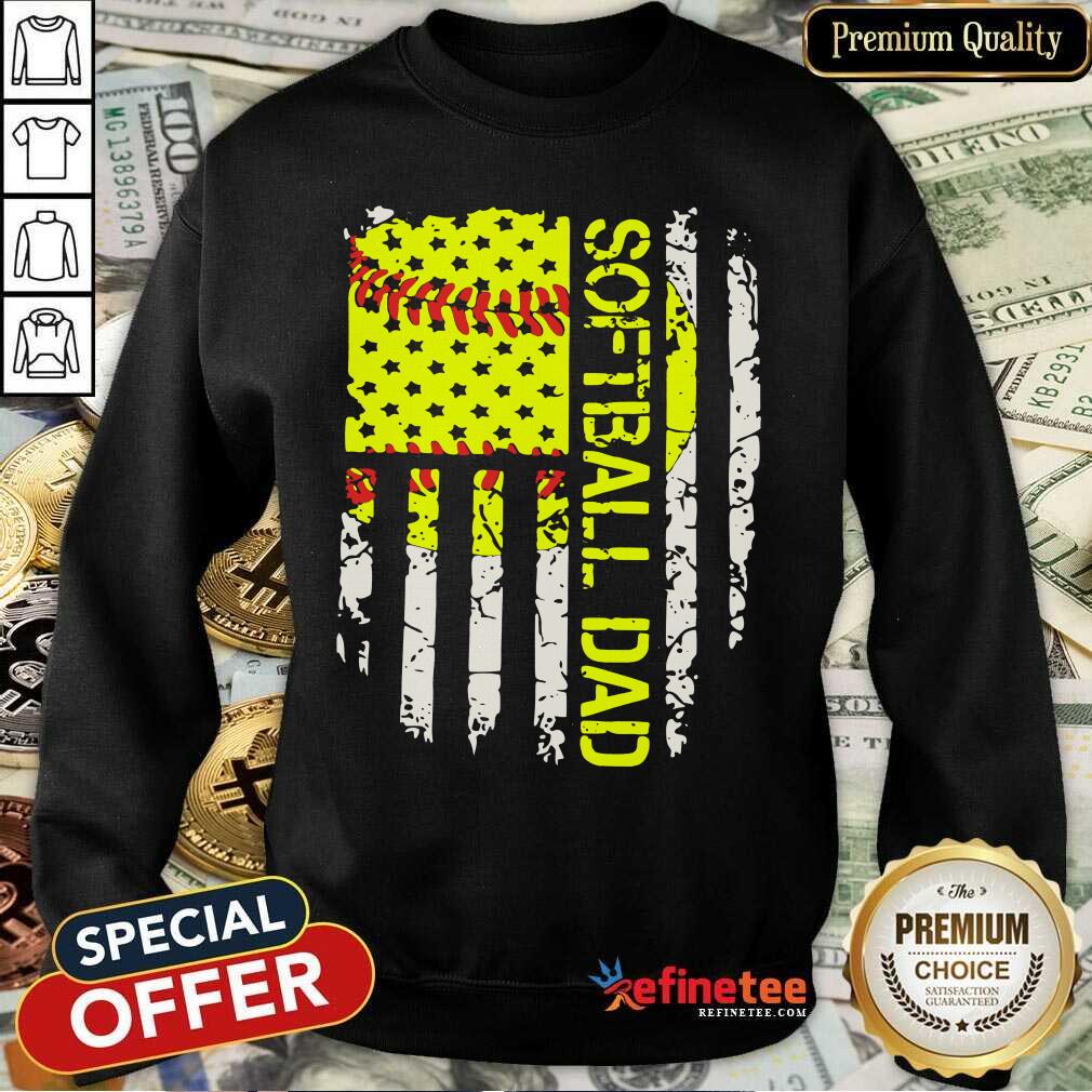 Softball Dad Flag Shirt